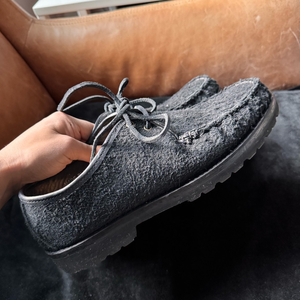 Sperry Captain's Oxford by Chris Echevarria black suede boat shoes winter vibram - Picture 3 of 16